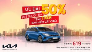 Kia K3 ưu đãi tương đương 50% phí trước bạ, tăng sức cạnh tranh với các mẫu xe trong phân khúc C-sedan